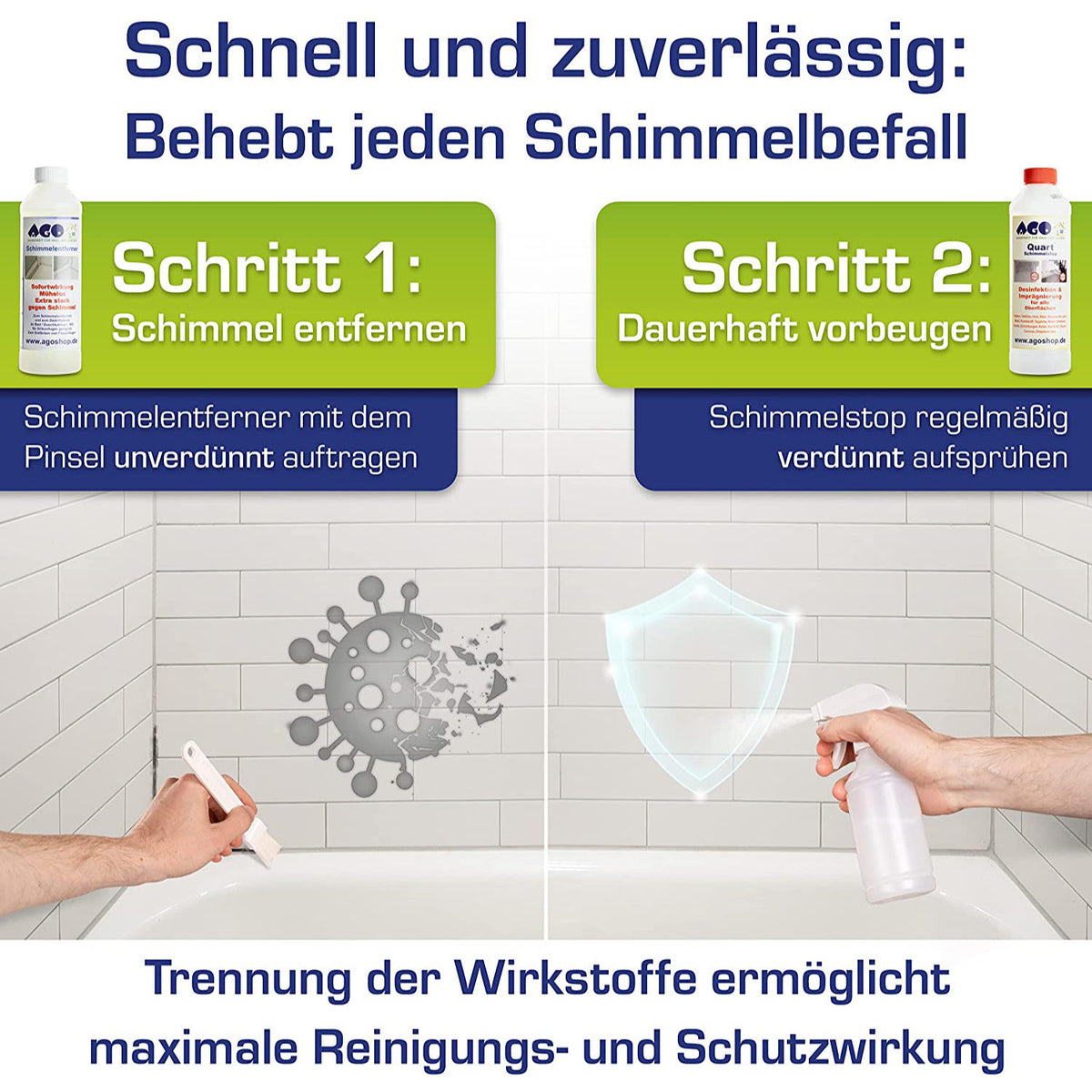 AGO Schimmelentferner - Set 2 in 1