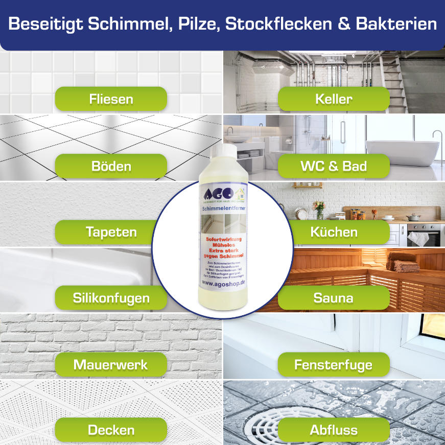 AGO Schimmelentferner Set - Starter 9 Teile